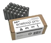 Eneloop Panasonic BK-3HCA24/CA Pro AA High-Capacity Ni-MH Pre-Charged Rechargeable Batteries, 24-Battery Pack