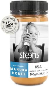 Steens Manuka Honey - MGO 85+ - Pure & Raw 100% Certified Manuka Honey - Bottled and Sealed in New Zealand - 500g