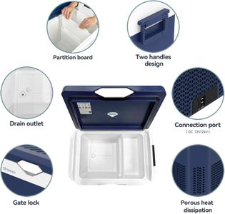 BINGI 30L Portable Car Fridge Freezer – Dual Power, Adjustable Temp, Camping