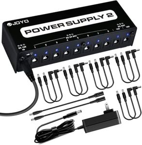 JOYO Guitar Pedal Power Supply Pedal Board Guitar Power Supply with DC 18V Pedal Power Adapter & 9V 100mA 500mA Isolated DC Output for 9V 12V 18V Effect Pedals JP-02