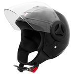 Zorax ZOR-603 Gloss Black XL (61cm) Open Face Helmet Single Visor Motorcycle Motorbike Crash Helmet ECE2206