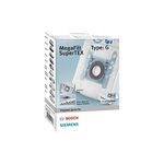 Bosch Megaair Super Tex Type G Vacuum Bag, 4 Litre Capacity, Pack of 4 and Includes A Micro Hygiene Filter for The Motor