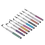 Demachytec Stylus Pen 10 Pack Universal Capacitive Styli Touch Screen Pencil for Tablets/iPad/iPhone/Smartphones/Samsung Galaxy All Touchscreen Devices (diamonds)