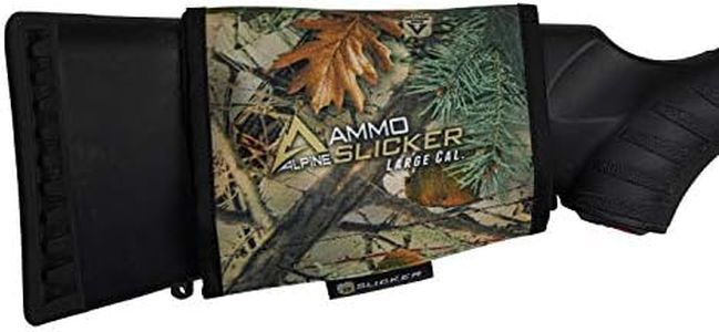 Alpine Innovations AmmoSlicker | Ammo Pouch | Buttstock Shell Holder | Hunting Accessories | Weatherproof and Secure Storage | Large Caliber Fits 7 Rounds | Alpine Mountain Camo