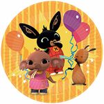 amscan 9911882 - Official Licensed Bing Paper Plates 23cm (8 Pack) Party Supplies