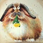 YEESAM ART New 5D Diamond Painting Kit - Big Rabbit - DIY Crystals Diamond Rhinestone Painting Pasted Paint by Number Kits Cross Stitch Embroidery