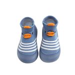 12 to18 Months Baby Sock Shoe Anti Slip First Walking Toddler Shoes for Boys & Girls Soft Breathable Cotton Socks Size (Blue, 5.5 Toddler)