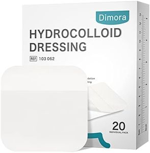 Dimora Hydrocolloid Wound Dressing, 20 Pack Ultra Thin 4" x 4" Large Patch Bandages with Self-Adhesive, Fast Healing for Bedsore, Burn, Blister, Acne Care, Sterile and Waterproof