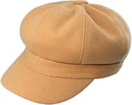 YeeHeen Newsboy Caps Retro Beret Hats Visor Cabbie Hat for Women Camel