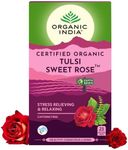 Organic India Sweet Rose Tulsi Tea 25 Teabags