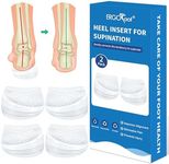 ERGOfoot 2 Packs Supination Correction Insoles, 3 Layers Adjustable Heel Wedge Inserts for Foot Alignment, Knee Pain, Bow Legs, Osteoarthritis (L: W 8-12 | M 7.5-14)