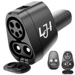 LJH 2-in-1 CCS1 & J1772 to Tesla Charger Adapter for Model Y/3/S/X/Cybertruck - 250KW DC Fast Charging & 80A AC, NACS Compatible, Level 3 & Level 1-2 Charging Stations