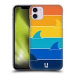 Head Case Designs Bold Stripes Shark Prints Hard Back Case Compatible With Apple iPhone 11