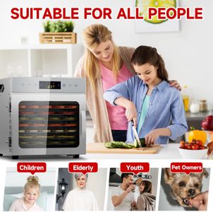 Stainless Steel Food Dehydrator, 8-Tray – High Capacity Dryer