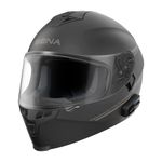 Sena OutRide ECE Full Face Motorcycle Helmet with Integrated Bluetooth Intercom and Smartphone Connectivity (Matte Black, L)