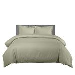 300 Thread Count Stripes Duvet Cover Set 100% Egyptian Cotton with matching pillow). King/California King Sage Green