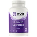 AOR Quercetin 500 mg, 100 Capsules, Vegan Quercetin Supplement for Seasonal Discomfort, Clear Breathing, Eye Comfort, Promote Circulation, Immune Support, Antioxidant Protection & Balanced Blood Sugar