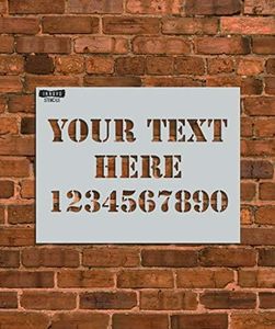 Custom Text Stencil - Customize Your Own Stencil - Up to 5 Lines - 15 Different Fonts Available - INNOVO Stencils (Horizontal 8.5" x 11")