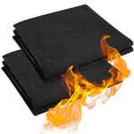 Wonninek 2 Pack Carbon Felt Welding Blanket, High Temper Fireproof Insulation Pad up to 2000°F, 12" x 27" 3.5mm 1/7" Fireproof Fabric for Torch, Plumbing, Fire Flame Resistant Cloth Rag, Black