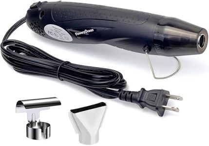 FloweryOcean Mini Heat Gun+Reflector Nozzle Kit 350W Fast Heat Hot Air Gun Overload Protection 2 Temp Setting 392°F-662°F & 6.6Ft Long Cable for Craft Shrink WrappingTubing Stripping Paint