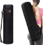 Yoga Mat Bag, AROME Waterproof Yoga Bag Mat Carrier Exercise Yoga Carrying Bag for Women Men, Full-Zip Yoga Gym Bag with 2 Multi-Functional Pockets and Adjustable Strap for 1/4" 1/3" 2/5" Thick Yoga Mat