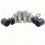 2-Sets ISO16028 1/4" Flat Face Hydraulic Quick Connect Coupling/Coupler Set W/Black Dust Cap 1/4'' NPT Thread