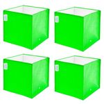 Anandi Green's Premium HDPE UV Protected 260 GSM Square Shaped Green Colour Plants Grow Bags Suitable for Terrace and Vegetable Gardening (Pack of 4, 12X12X12 INCH)