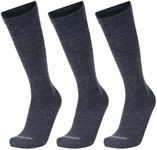 Zensah Alpaca Compression Socks (15–20 mmHg) for Running, Travel & Daily Support – Knee High – Made in USA (Large, Charcoal, 3 Pairs)