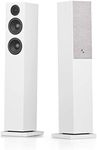 Audio Pro A36 HiFi Stereo Bluetooth WiFi Powered Wireless Multi-Room Home Theater Floor Standing Tower Speakers for Ultimate TV Sound Experience - Pair, White