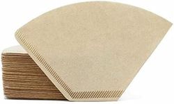 100Pcs Coffee Filter Paper Natural Unbleached Original Wooden Drip Paper