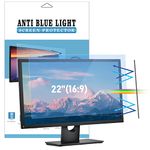 Lively Life 22 inch Blue Light Screen Protector for Computer Monitors, Blue Light Blocking Filter, PC Monitor Screen Filter Anti UV and Blue Light Filter for Desktop Monitors (22",16:9)