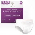 AZAH Periods Panty For Women [XL-XXL Pack of 12]| 12 Hrs Protection| Super Absorbent 360° Coverage |Leak Proof Overnight Period Panty for Girls |Heavy Flow |Rash Free Disposable Panties After Delivery