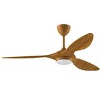 reiga 132CM Smart Modern Ceiling Fan with Dimmable LED Light and Remote Control, Mute Reversible DC Motor, 6-Speed Ceiling Fan, Timer Maple Color