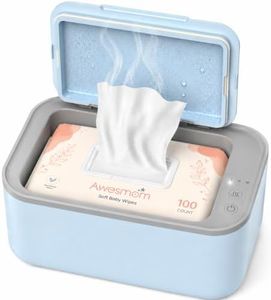Awesmom Wipe Warmer for Babies, Adult, Adjustable Temperature, Silent Heating, Large Wipe Holder with Constant Warmth –Blue