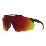 SMITH Optics Ruckus Glasses, Matte Black Cinder/Chromapop Red Mirror, 99/1/120 Unisex Adult, Matte Black Cinder/Chromapop Red Mirror