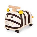 B. toys – Ride-On Zebra – Ride-On Toy for Toddlers – Soft Seat – Wooden Toys – 18 Months + – Zippity Zebra