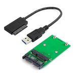 Cablecc USB 3.0 to mSATA 50Pin SSD & 1.8" Micro SATA 7+9 16pin Adapter Add on Cards PCBA USB 3.0 to mSATA 50Pin SSD & 1.8" Micro SATA 7+9 16pin Adapter