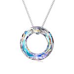 Birthday Necklace for Daughters Crystal Circle Necklace Gifts for Daughter Mothers Day Gifts