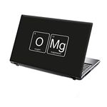 TaylorHe 13-14 inch (34cm x 23.5cm) Laptop Skin Vinyl Decal MADE IN England OMG Oxygen Magnesium Geek Quote Humour
