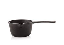 Petals Pre Seasoned Cast Iron Sauce Pan, 15cm/6inch Diameter (Induction Compatible)