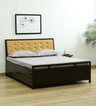 Royal Interiors Hikmoon Metal King Size Bed with Storage | Wrought Iron King Size Cot with Hydraulic Storage| Double Bed King Size for Bedroom with Headboard and Footboard Without Mattress (75x72)