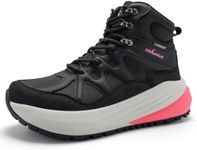 OrthoComfoot Women's Orthopedic Waterproof Wide Sports Hiking Boots, Plantar Fasciitis High Instep Supportive Swollen Feet Boots, Non Slip Nature Walks Tennis Outdoor Ankle Boots, Black Size 7