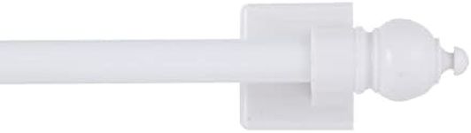 Kenney 7/16" Multi-Use Adjustable Petite Cafe Magnetic Rod, 16-28", White