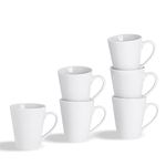 Argon Tableware 24x White Latte Coffee Cups (285ml) Set - Tea Coffee Latte Saucers Kitchen Set - Dishwasher and Microwave Safe