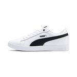 PUMA Women Puma Smash Wns v2 L Sneakers, Puma White-Puma Black, 5 UK