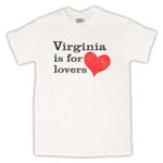 Virginia is for Lovers Slogan Mens T-Shirt, White, Medium