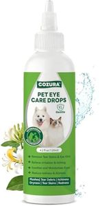 Cozura Dog Eye Drops for Allergies & Itching - Relief for Dry Red Eyes, Tear Stain & Discharge, Pet Eye Wash for Dogs & Cats - Gentle Sting-Free Pet Eye Cleaner, 4.2 fl oz