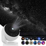 Elec3 Star Projector, Planetarium Projector for Bedroom Ultra Clear Galaxy Night Light with 4K Replaceable 12 Galaxy Discs 360 Degree Rotation Real Sky Light for Kids Room Birthday Valentines Gift