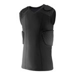 Topeter Football Rib Protector Shirts, Compression Protective Vest for Hockey, Paintball, Baseball M