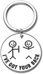 Funny Friend Gift, I've Got Your Back Keychain, Friendship Gift, Friendship Keychain, Birthday Gift, Funny Gift Idea, Stick Figure Gift